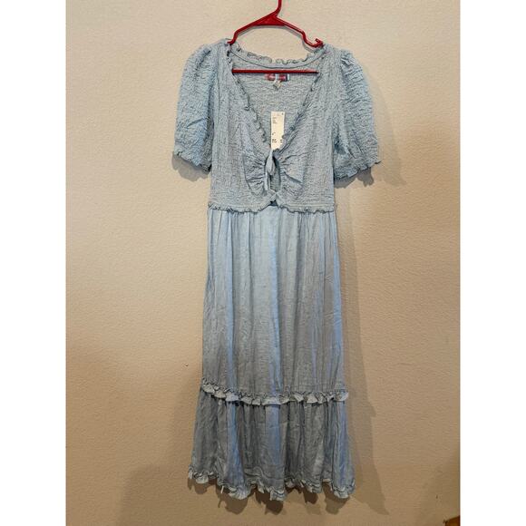 Urban Outfitters Picnic Time Midi Dress Light Blue - Size M - NWT - Picture 4 of 7